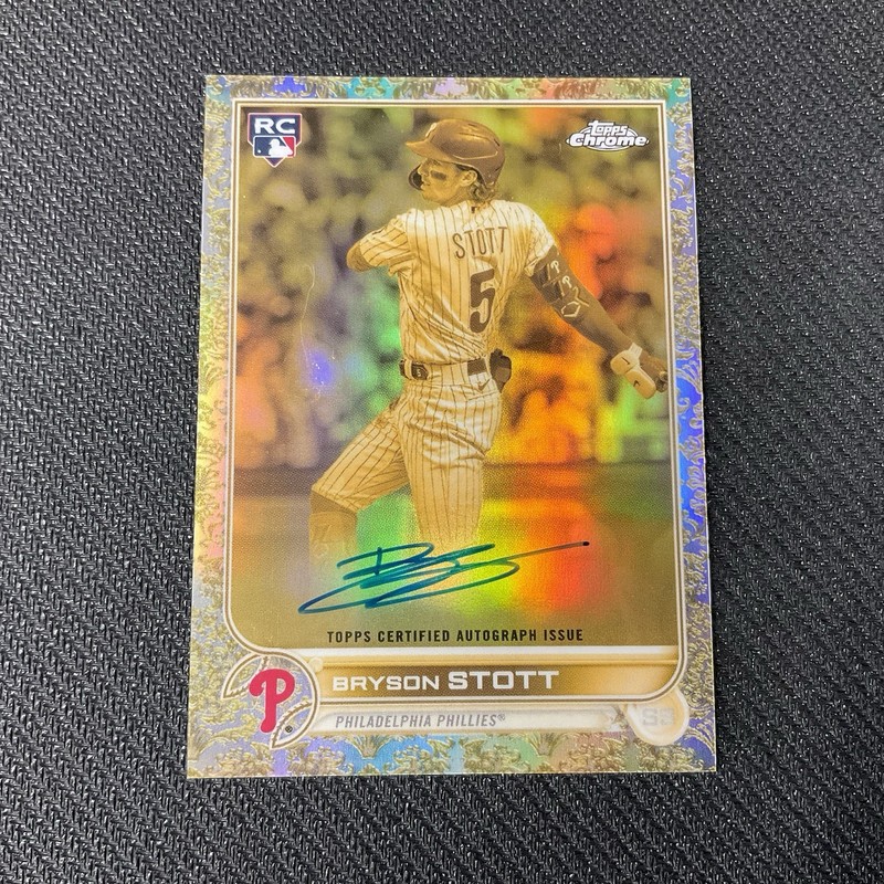 BRYSON STOTT Refractor Rookie Auto #/199 RC 2022 Topps Chrome Gilded Baseball