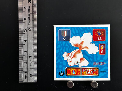 Goldeen Pokemon Sticker Amada 118 Japanese Anime Game Collection