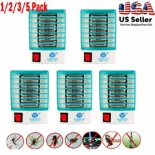 1-5Pcs Indoor LED Electric Mosquito Fly Bug Insect Zapper Trap Killer Night Lamp