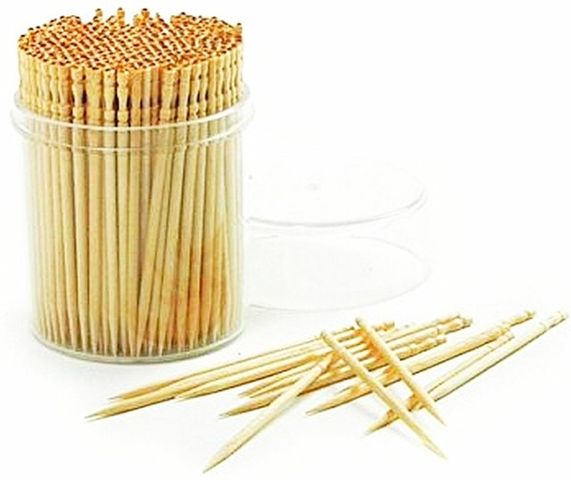 Diamond L'elegance Wooden Round Toothpicks 250 Count Case of 6 (1500