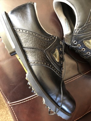 FootJoy Gel-Fusion 59953 Black Saddle Leather Soft Spike  display picture 1