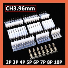 CH 3.96mm Plug Socket Crimps 2P 3P 4P 5P 6P 7P 8P 10P Connector Straight/Curvd