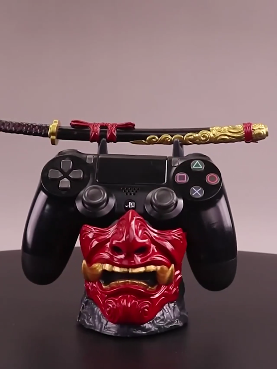 Ghost of Tsushima Gaming Controller Holder | Samurai Mask Stand