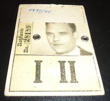 Wiener Verkehrsbetriebe Netzkarte 1939/40 Ausweis Stra&szlig;enbahn Wien Austria