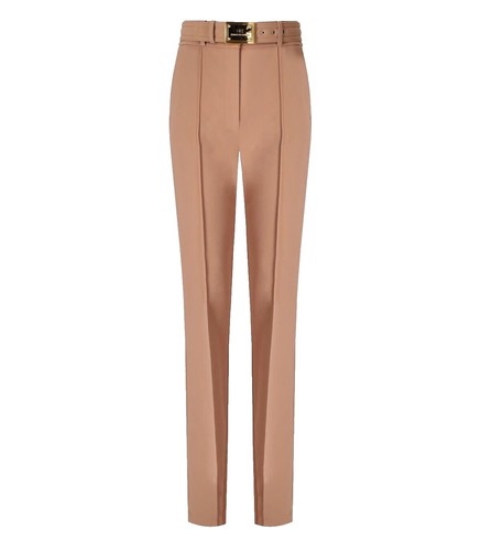 ELISABETTA FRANCHI Wide Beige Textile High Waist Belt sz 42  display picture 2