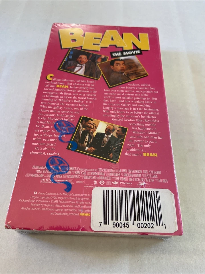 Bean The Movie VHS Video NEW SEALED WITH Film Reel WATERMARKS Rowan Atkinson #H - Image 4 of 4