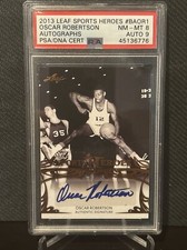 Oscar Robertson 2013 Leaf Sports Heroes AUTOGRAPHS PSA/DNA 8/9, NONE HIGHER 🔥