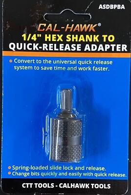 1/4  Inch Hex Quick Change Chuck Connector Drill Bit Adapter Converter NEW