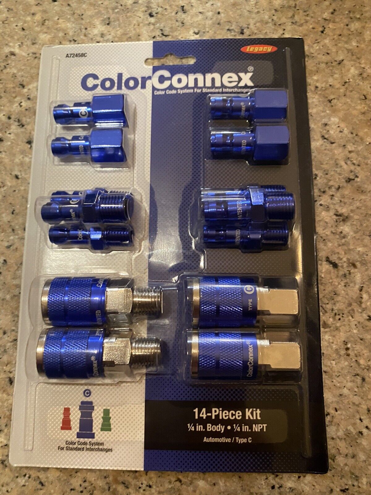 ColorConnex Coupler  Plug Kit (14 Piece) Industrial Type D 1/4