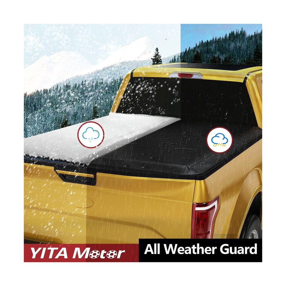 YITAMOTOR Soft Roll Up Truck Bed Tonneau Cover Compatible with 2019