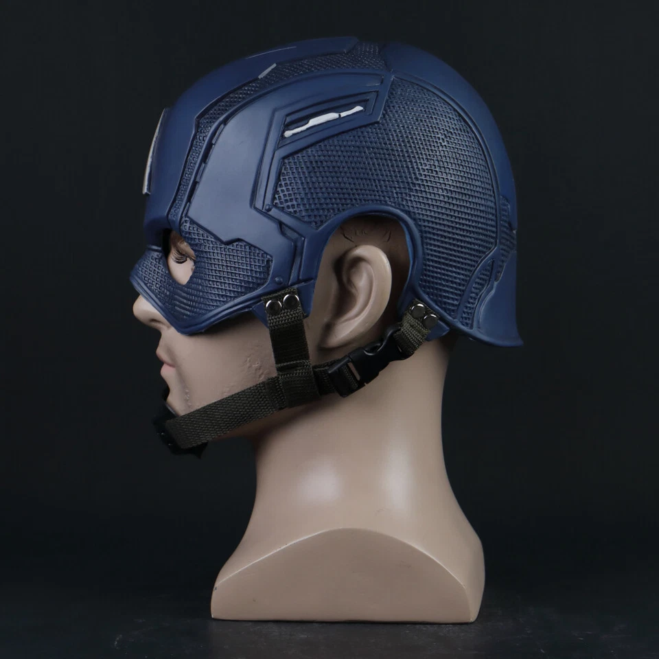 Cosplay Captain America Helmet Endgame Steve Rogers Superhero Mask Props PVC - Image 3 of 4