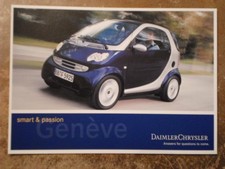 SMART & PASSION orig 2002 Factory Postcard not Brochure -Geneva Daimler Chrysler