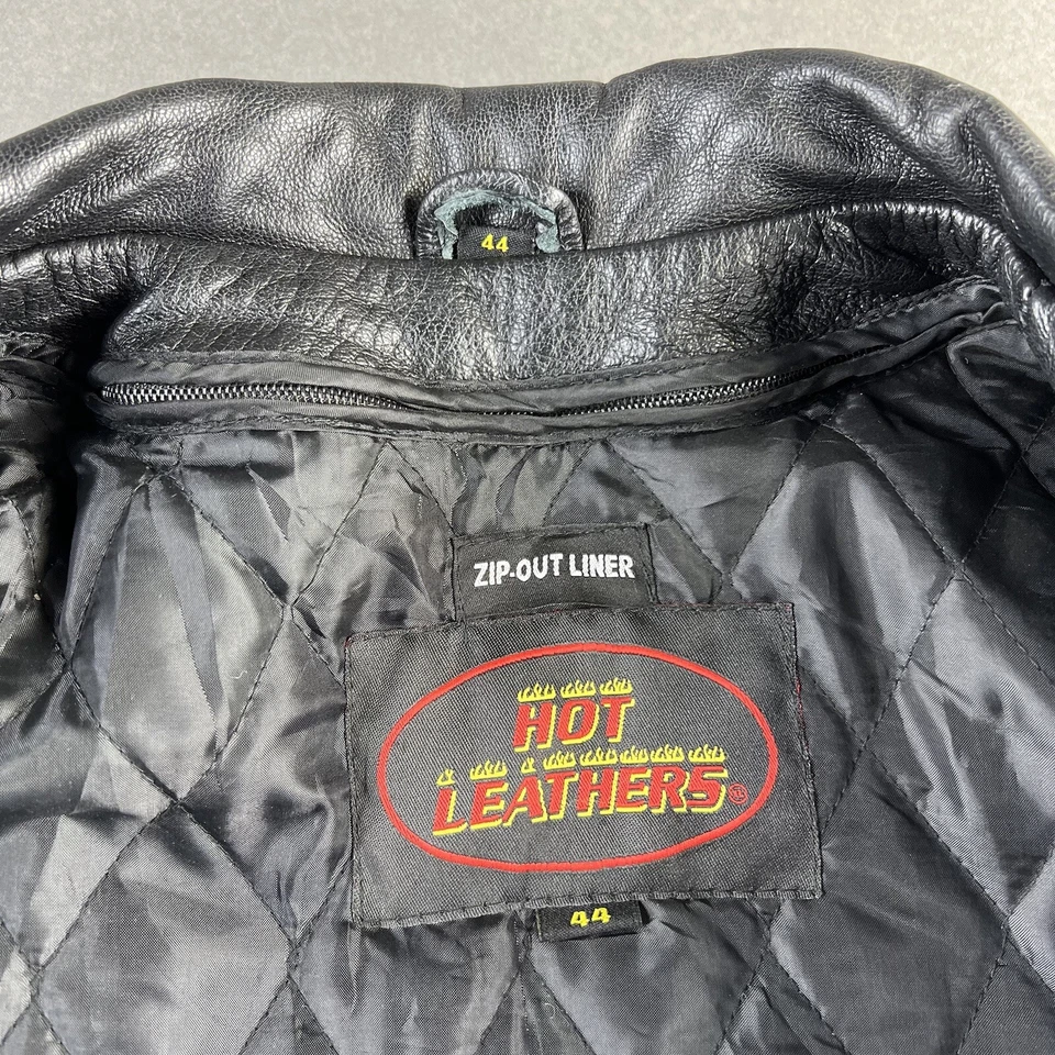 Hot Leathers Jacket 44 Black Women Zip-Out Liner Quilted Belt Corset Snap Used - Image 3 of 4
