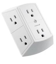 [ETL Listed] 3 Sided 6 Outlet Grounded Indoor Wall Tap Adapter AC Plug Extender