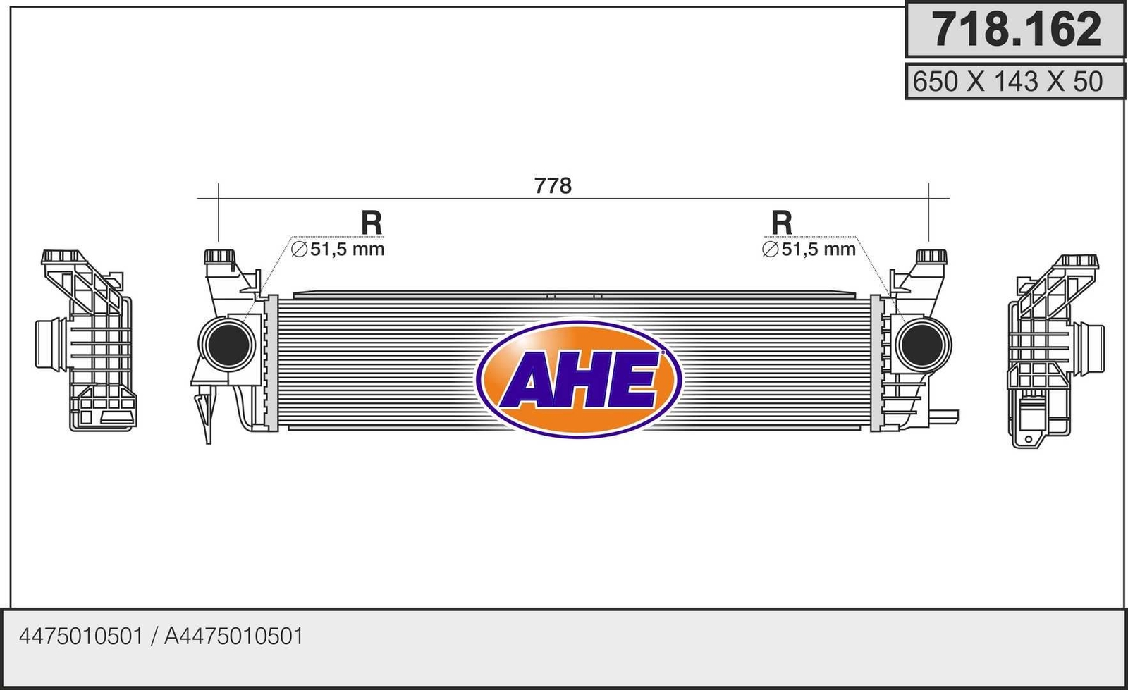 Intercooler échangeur d'air pour Mercedes Marco Polo Camper 160 et 180 CDI