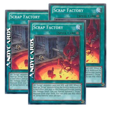 3x SCRAP FACTORY   (Fragment Factory)   Common   PRIO EN066   1Ed   Yugioh!