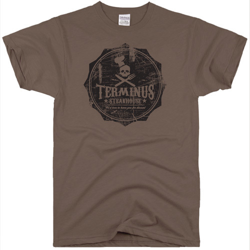Terminus Steakhouse we'd love to have you for dinner walking bbq dead T SHIRT - Imagen 1 de 2
