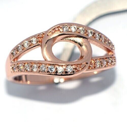 2Ct Round Cut Lab Created Diamond Women's Band Ring 14K Rose Gold Plated Silver - Afbeelding 3 van 6