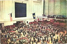 People At The New York's Stock Exchange, The Nation's Market Place Postcard