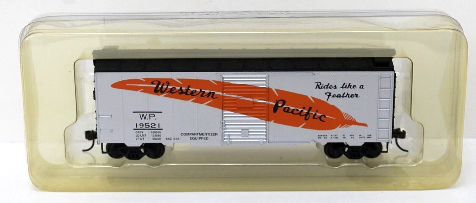 Roundhouse 20409 HO 40' AAR SD Box Car WP 19521 Silver Feather RTR LNIB - Image 2 of 4