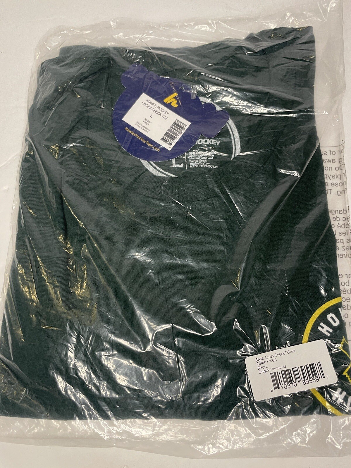 Howies Hockey Cross Check Forest Green T-Shirt - LARGE NWT FREE SHIP