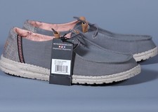 HEY DUDE WENDY WASHED CHARCOAL Lightweight Slip-On Women’s Shoe Sz W10