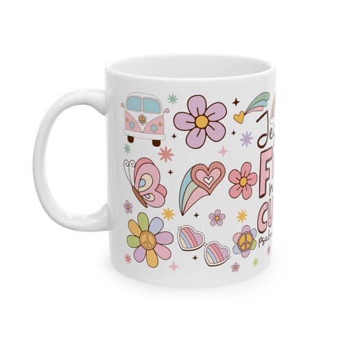 Spirituelle christliche Kaffeetasse Jesus fülle meine Tasse, Geschenk für Freund Familie Retro - Bild 6 von 13