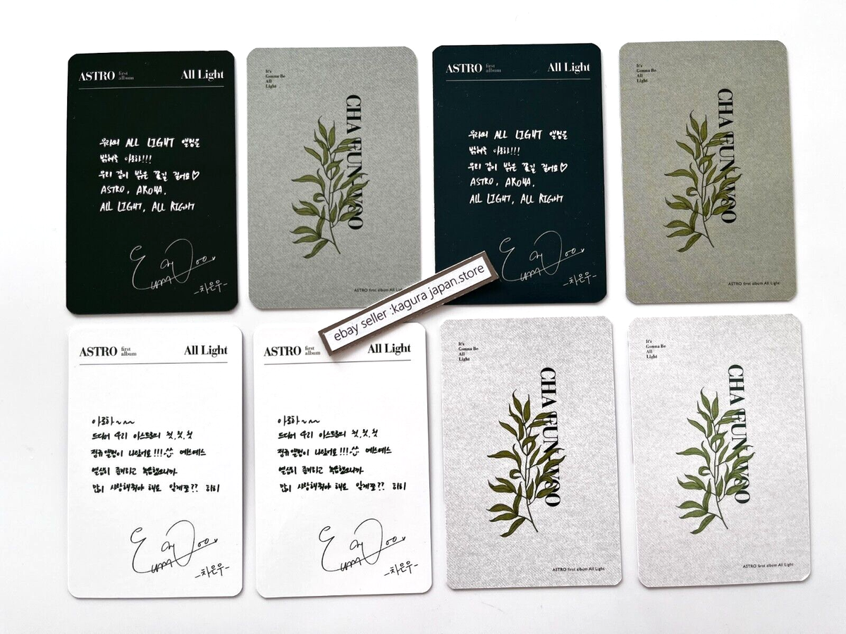 ASTRO CHA EUN-WOO EUNWOO All Light White & Green ver Photocard