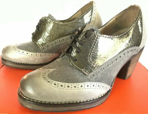 Dromedaris Harper Wingtip Heels Oxfords Brogue Ankle Boots Shoes Womens 5.5
