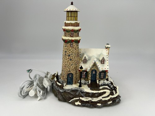 Hawthorne Village Thomas Kinkade Light of Peace Lighthouse Seaside Christmas L/N