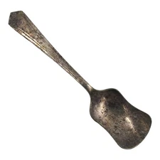 Sheffield England Square Sugar Shovel Spoon Silverplate