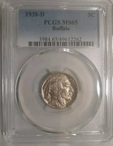 1938-D 5c Buffalo Nickel PCGS MS65