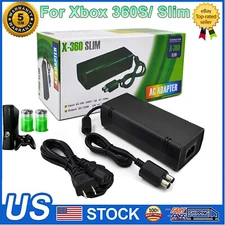 For Xbox 360 Slim Console Power Supply Brick AC Adapter Charger with Power Cord