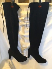Women’s Black Over the Knee High Heel (3”) Boots Sz 8.5 (41)