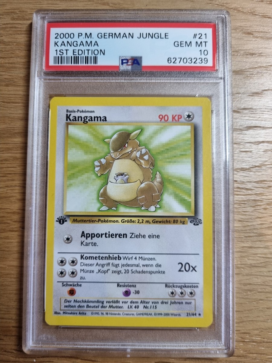 Pokemon TCG Kangaskhan 1st Edition Jungle PSA 10 (Gem Mint Pokemon TCG Kangaskhan 1st Edition Jungle PSA 10 (Gem Mint