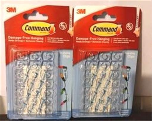 Command 17026CLR-ES Decorating Clips, Clear, 20-Clips 3 Pack
