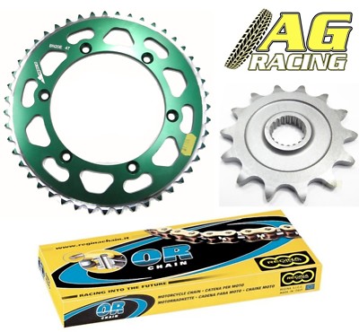 Kawasaki KLX 300 03-07 Regina 520 O-Ring Kettenrad Satz Grün 13T 49T