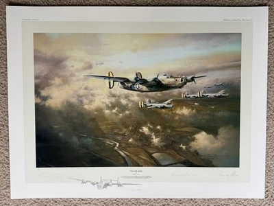 Robert Taylor Welcome Sight REMARQUE + Companion B-24 Aviation Art Print - Image 1 of 4