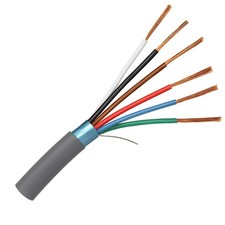 18/6 Security Alarm Wire Cable Stranded Shielded 6 Conductor 18 AWG CL3R 1000ft