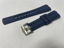 20mm Omega Navy Blue seamaster 300 Rubber Strap With Steel Buckle