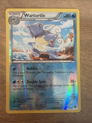 Wartortle 15/101 B&W Plasma Blast Pokemon Card Reverse Holo Foil Rare MP |  eBay