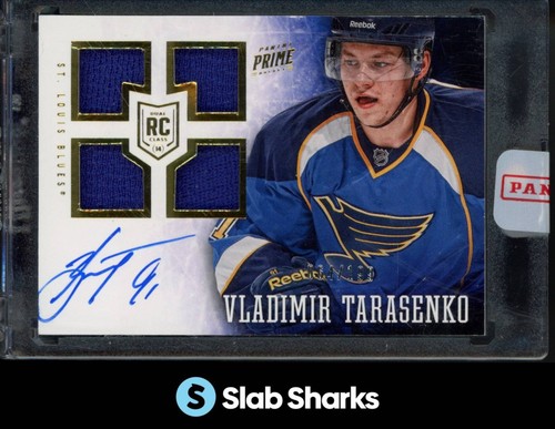 2013 PANINI PRIME #127 VLADIMIR TARASENKO ROOKIE QUAD JERSEY AUTO RC /199