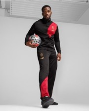  Ac Milan Puma Tuta Intera Completa Tracksuit Ftbl Culture Nero Rosso UOMO 