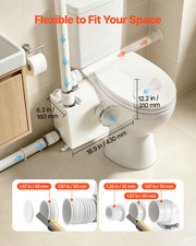 800W Macerator Pump 12000L/H Sewage Disposal Upflush Toilet 4 Inlet