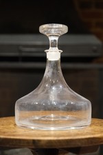 Moderne Schiffskaraffe aus Glas mit Stopfen 23 cm Whisky Spirituosenflasche