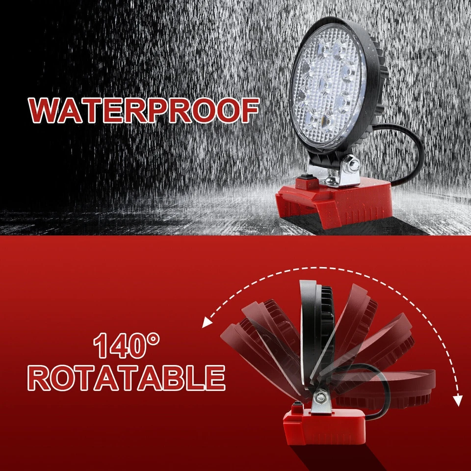 Wireless LED Work Light for Milwaukee for M18 18V Battery Cordless Tools - Image 3 of 4