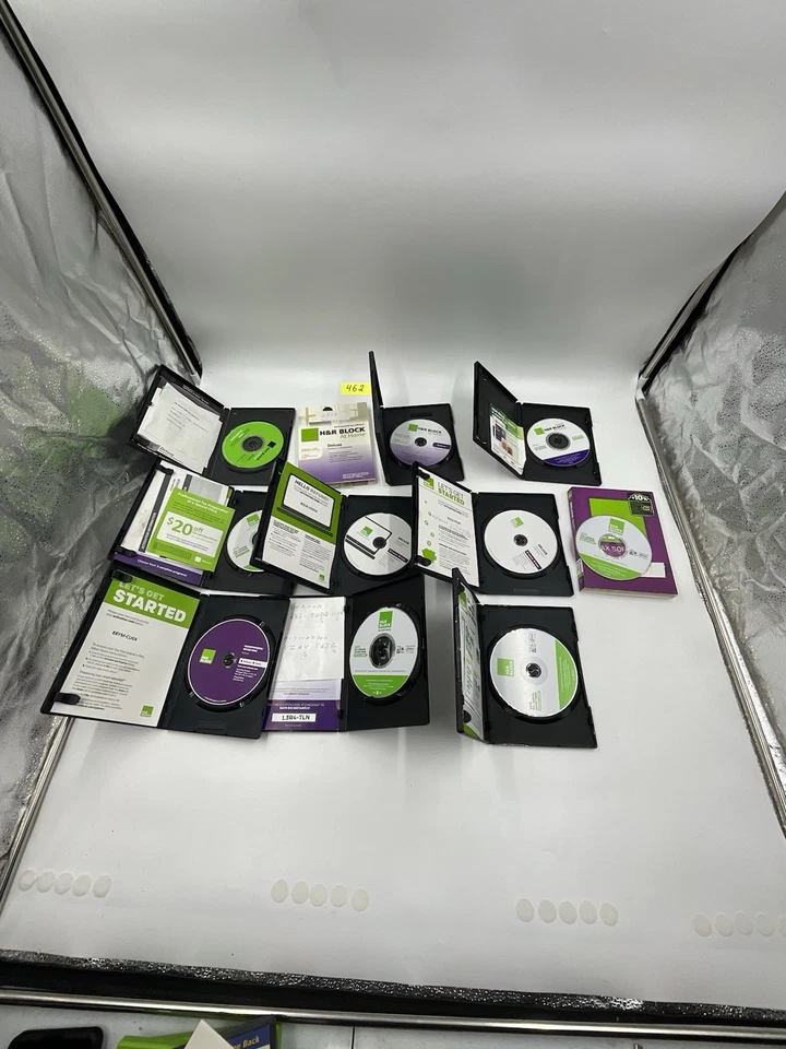 H&R Block Deluxe Tax Software Lot 2009-2019 Multi-Year Back Taxes 9 DVD Discs - Image 3 of 3