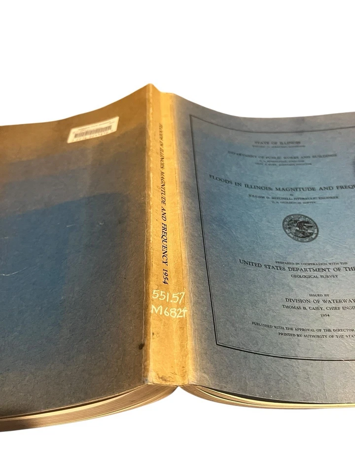 FLOODS IN ILLINOIS: Magnitude and Frequency 1954 (State of Illinois & U.S.G.S.) - Image 2 of 4