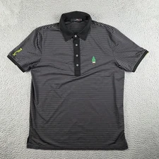 RLX Ralph Lauren Shirt Mens XL Black Striped Pine Valley Golf Club Polo