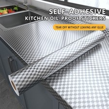 2 Rolls Kitchen Backsplash Stickers 23.6"x118" Self Adhesive Drawer Peel Stick